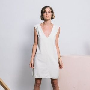 Elizabeth Suzann Marlena Dress in eggshell raw silk